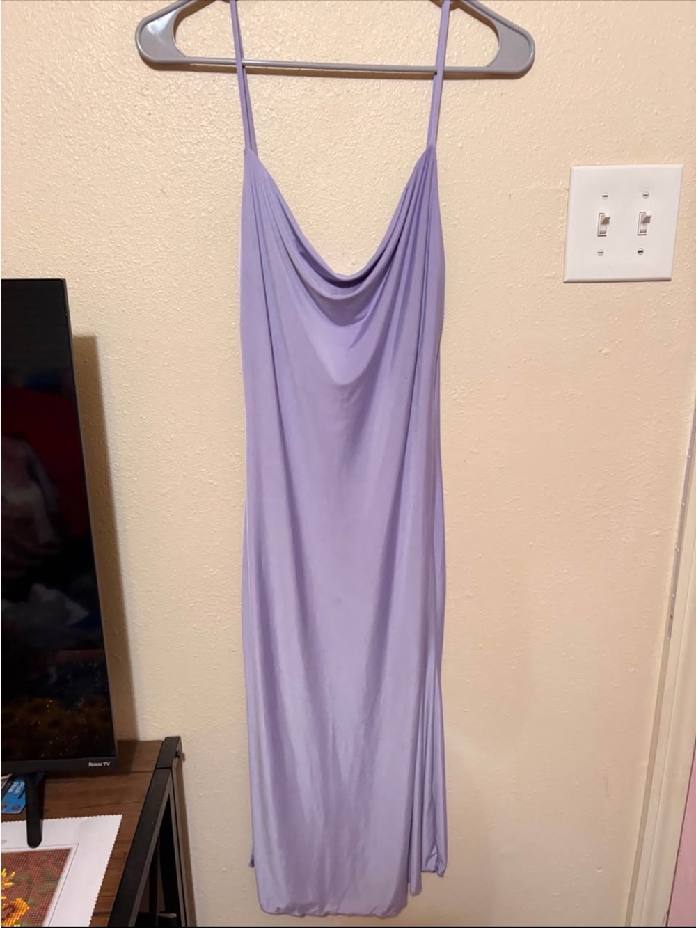 Sincerely Jules Lavender Cowl Neck Midi Slip Dress